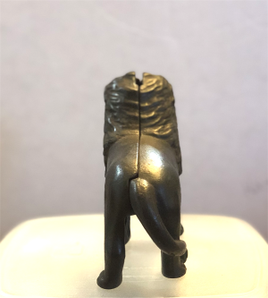 Image of top back of Lion still bank